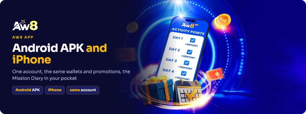 AW8 app for Android APK and iPhone with the same account
